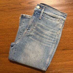 NWT Madewell Size 23 Light Blue “the 90’s” High Waist Capri Jean